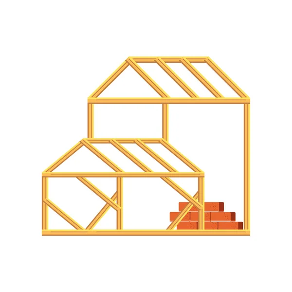 Huis in aanbouw — Stockvector