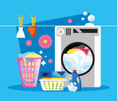 Makineli çamaşır odası