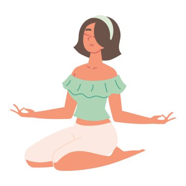 Meditasyon yapan kız