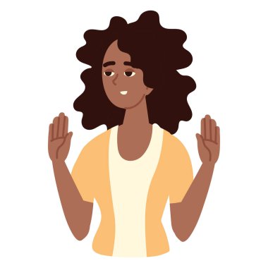 Afro-Amerikalı genç kadın.