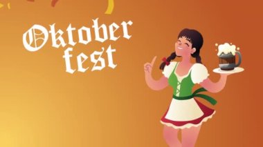 Oktoberfest kutlaması Alman kızla mektup yazma