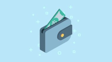 Dolarlı cüzdan finansal animasyon
