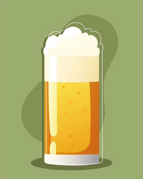 Sklenice studeného piva — Stockový vektor