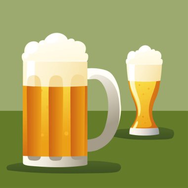 Köpüklü bira bardakları