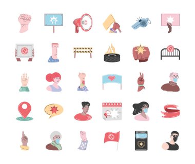 Bir dizi protesto konsepti