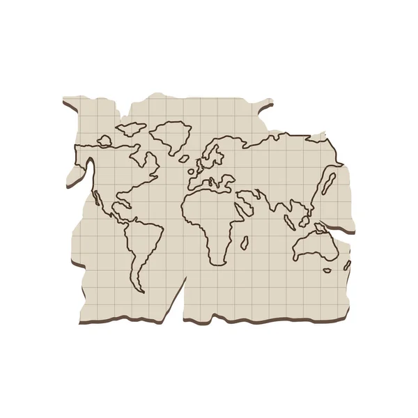 Hand drawn map of the world — Stock Vector