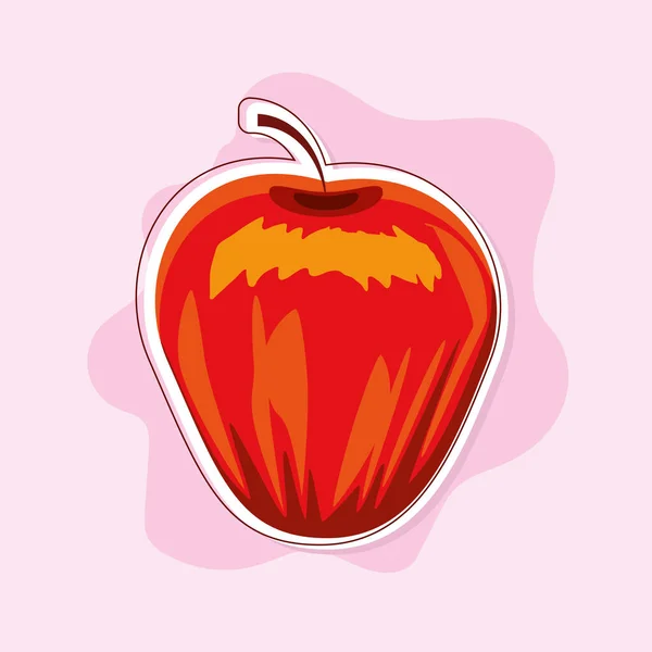 Яблучні фрукти свіжі — стоковий вектор