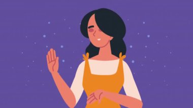 Genç kadın karakter canlandırması