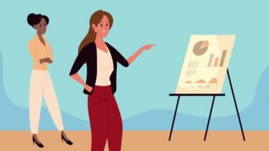 İstatistik eğitimi almış zarif kadınlar.