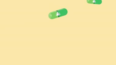 tıbbi esrar kapsülleri şablon canlandırması