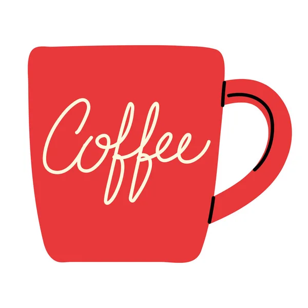 Devis café imprimé en tasse — Image vectorielle