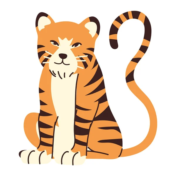Tigre selva animal — Archivo Imágenes Vectoriales