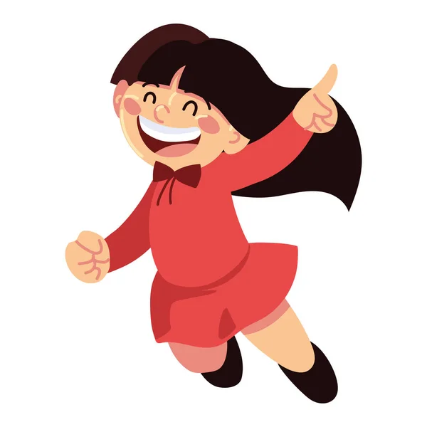 Sonriente niña — Vector de stock