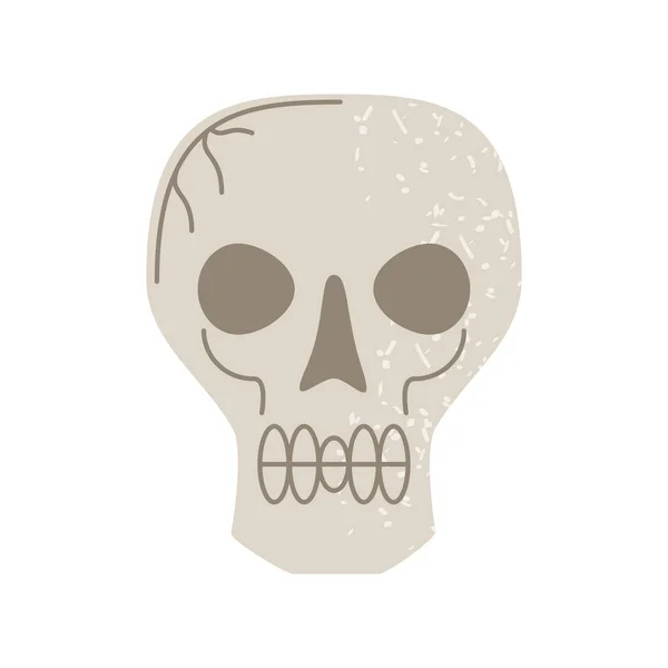 Пугающая плоская икона черепа — стоковый вектор