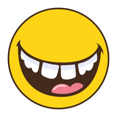 Gülümseyen dişler ve dil