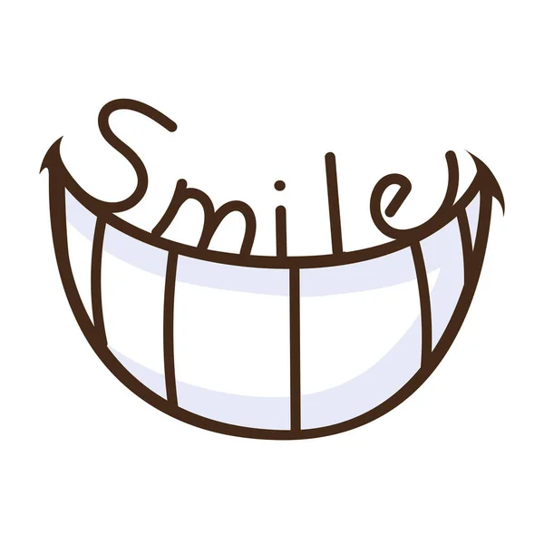 Glimlach mond komiek — Stockvector