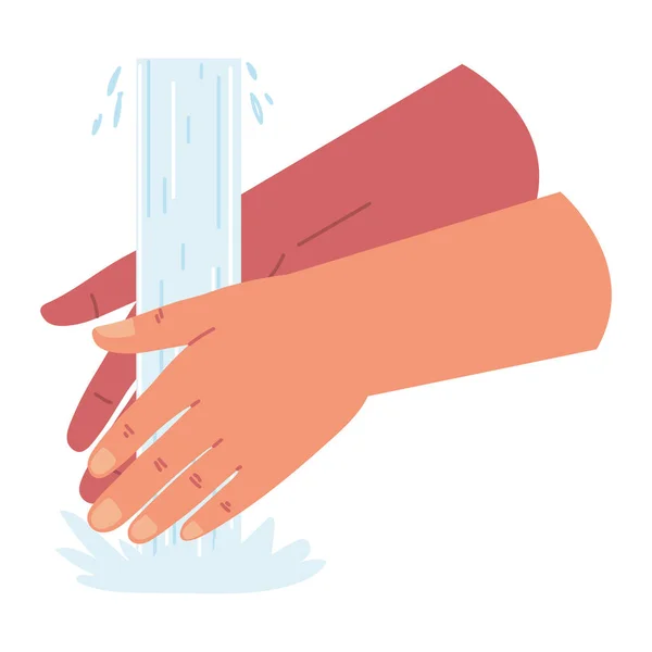 Händerna är tvättade — Stock vektor