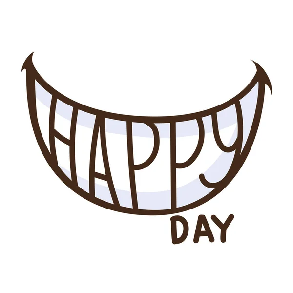Sorriso dia feliz — Vetor de Stock