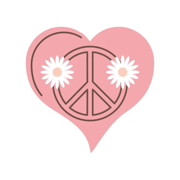 Знак миру в серці — стоковий вектор