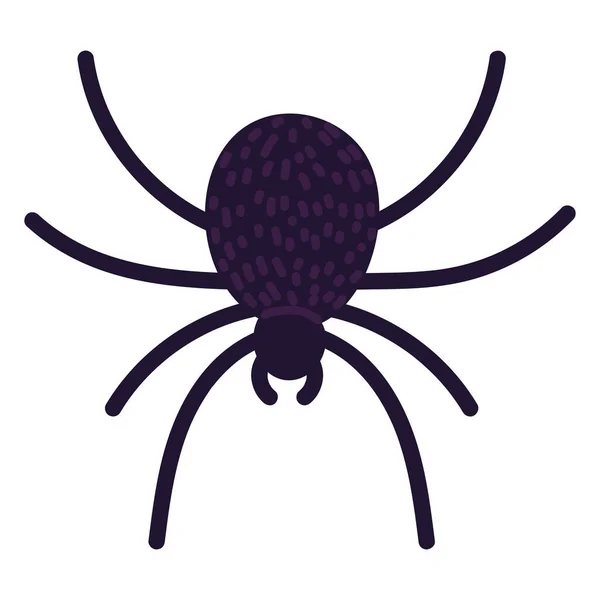 검은 색무서운 거미 — 스톡 벡터