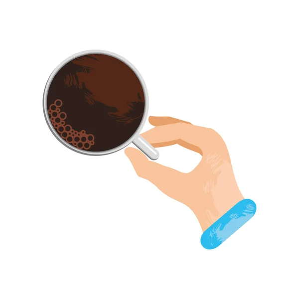 Чашка кофе в руке — стоковый вектор