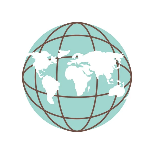 World map globe — Stock Vector