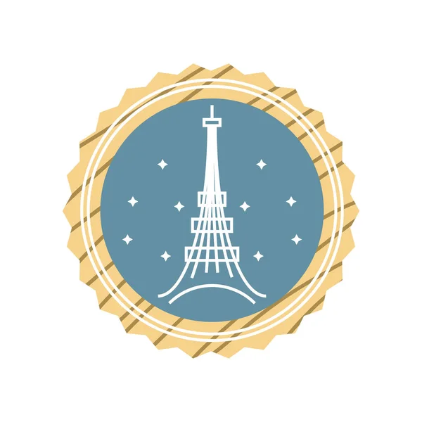 Etikett Eiffelturm — Stockvektor