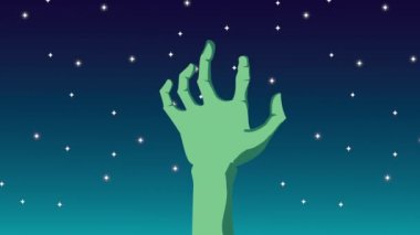 Zombi eli ile Cadılar Bayramı animasyonunuz kutlu olsun.