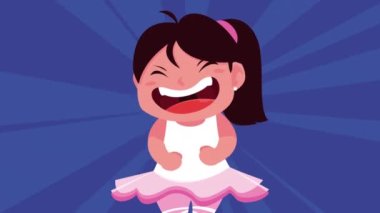 Bale dansçısı kılığına girmiş sevimli çocuk.