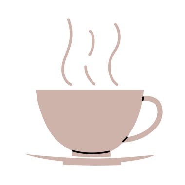 sıcak kahve fincan tabağı üzerinde