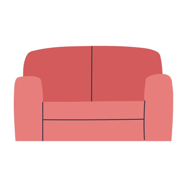 Kanapé komfort bútorok — Stock Vector