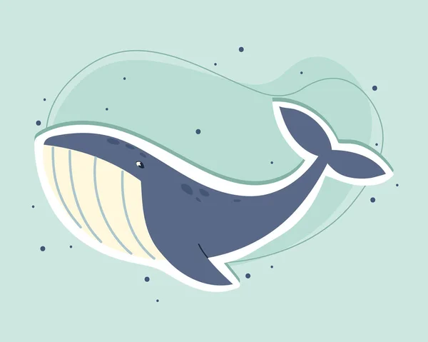 Wal-Tier Meer — Stockvektor