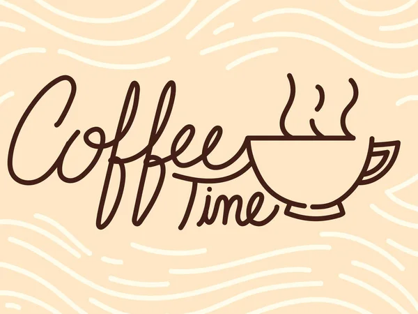 Coffee time banner — Stock Vector