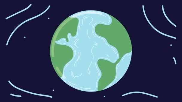 Världen planet jord ekologi animation — Stockvideo