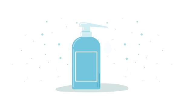 Antibacterial soap bottle product animation — Stock Video