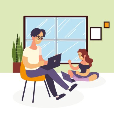 Evde serbest çalışanların işi.