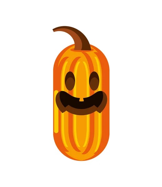 Halloween schattig gezicht pompoen — Stockvector