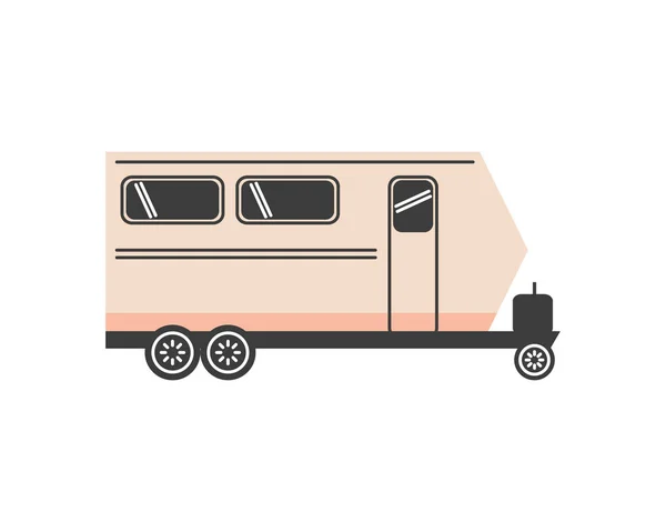 Vehículo de viaje autocaravana — Vector de stock