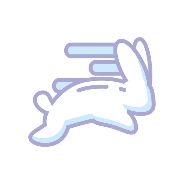 Hızlı tavşan koşuyor — Stok Vektör