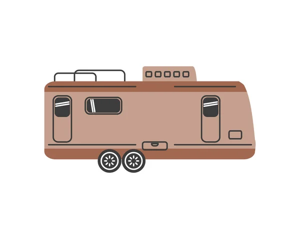 Caravane camping-car isolé — Image vectorielle