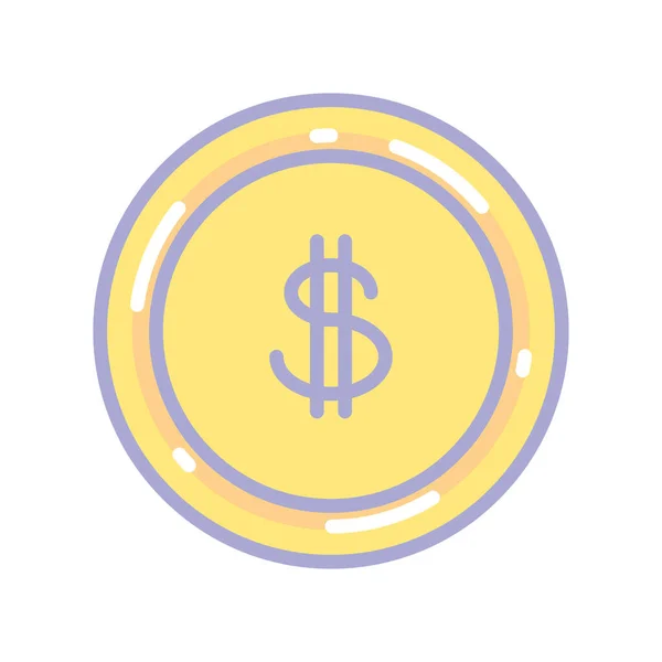 Coin money cash — Stock Vector