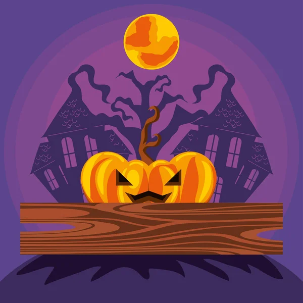 Feliz calabaza de Halloween — Vector de stock