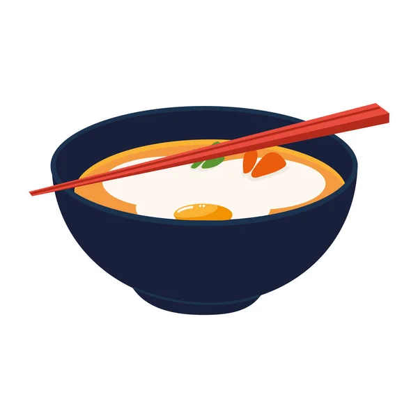 Sopa de comida coreana — Vector de stock