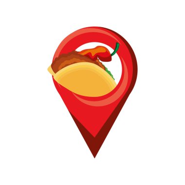 Taco restoranı işaretçisi.