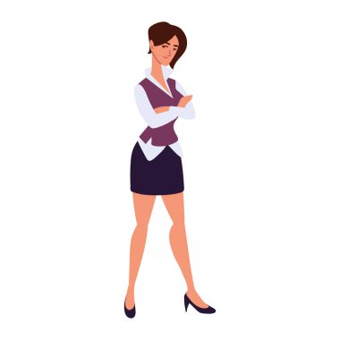 Çapraz kollu kadın