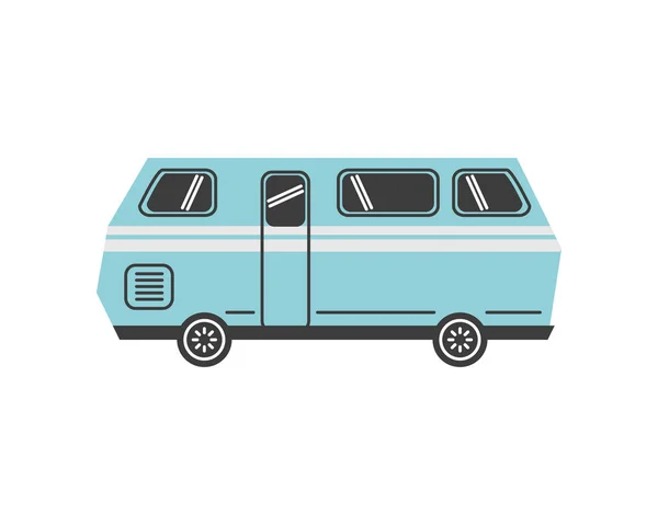 Vintage camper vehicle — Stock Vector