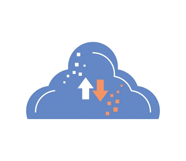 Stockage de données Cloud — Image vectorielle