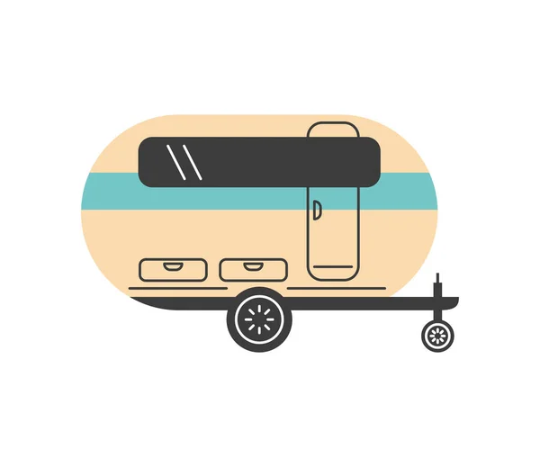 Camper trailer classic — Stock Vector