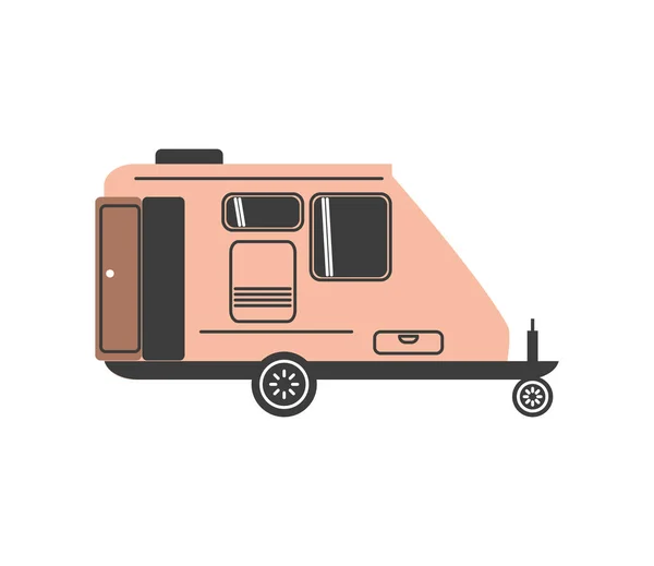 Remorque du camping-car — Image vectorielle