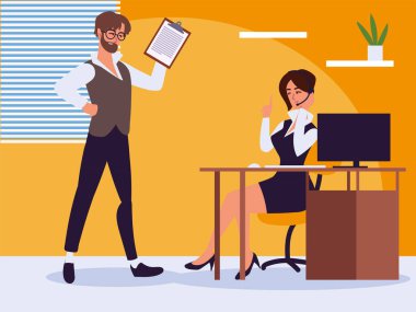 İş adamı ve sekreter yardımcısı